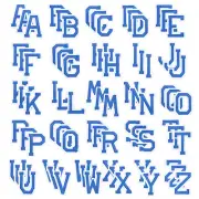 Iron on Letter Patches, 78Pcs Letters A-Z, Blue 2inch Height