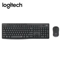 在飛比找PChome24h購物優惠-【Logitech 羅技】MK295 靜音鍵鼠組-石墨灰