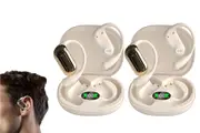 2Pcs Wireless Earbud Bluetooth Compatible 5.4 Sports Earhook Earphone Earbuds-Khaki