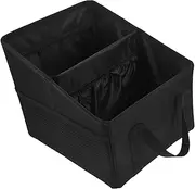 CLISPEED Truck Organizer Auto Storage Bag Oxford Fabric Trunk Box Large Capacity Easy to Carry Handles