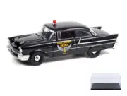DIECAST CAR W/DISPLAY CASE 1957 CHEVY 150 SEDAN OHIO HIGHWAY HWY18028 1/18