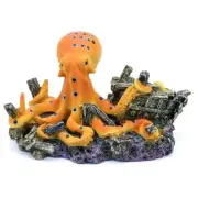 Scarry Aquarium Resin Decor Octopus Hideout for Hermit Crab Guppy Betta