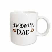 3dRose Pomeranian Dog Dad - Pom Doggie by breed - muddy brown paw prints - doggy