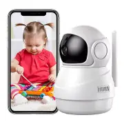 Baby Monitor, Pan/Tilt Indoor Camera with Motion Tracking, 2-Way Audio, 1080P