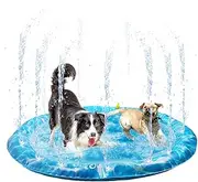 Dog Sprinkler Fun Mat L Water Cooling Splash Pool Easy Fold Puppy Pond AFP Pet