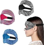 3 Packs VR Eye Mask Cover Breathable Sweat Band for Meta/Oculus Quest 2 and Virtual Reality Game. (Rainbow, Gray, Blue)