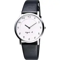 在飛比找ETMall東森購物網優惠-agnes b. 法國時尚簡約風情腕錶-白/33mm 7N0