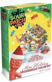 Sour Patch Kids MINI Gingerbread House Kit by Cookies United 7.5 oz.