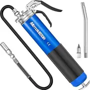 6000PSI Grease Gun Pressure Pistol Grip Flex Hose Dual Flow Industrial Quality