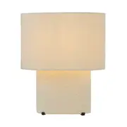 Vancity Nubby Textured Ivory Boucle Fabric Table Lamp