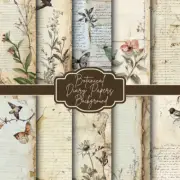 Botanical Diary 50+ Digital Background File for Scrapbooking Craft Jurnal Paper