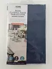 Home Master Flannel Back Tablecloth Rectangle 130cm x 225cm Blue Waterproof NEW
