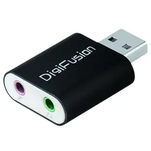 伽利略 USB2.0 音效卡 鋁殼(黑色)-