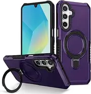 Case Compatible with Samsung Galaxy A54 5G,Compatible with Samsung Galaxy A54 5G SM-A546 Shockproof Kickstand [PC+TPU] 2 in 1 Dual-Layer Protective Cover Darkpurple