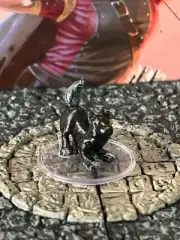 Black Wolf Pup painted miniature Dungeons & Dragons D&D animal druid familiar