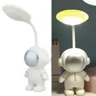 (White)Kids LED Desk Lamp Rechargeable Dimmable Portable Mini Bedside Study G