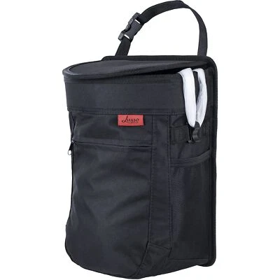 Spill-Proof Car Trash Can 2.5 Gallon - Leak-Proof Odor-Free Bin - Black