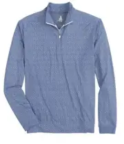 NWT Johnnie-O Boys Pullover Quarter Zip Brunswick Lake Blue Size 7