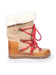 Brown Suede Nowly Shearling Boots