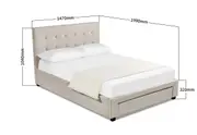 SOUTHAMPTON Double Bed with Drawer