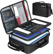 ROLOWAY 5200°F Fireproof Document Bag with Lock (17 x 12.3 x 5.3 inch), Upgra...