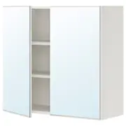 ENHET mirror cabinet with 2 doors, white, 80x32x75 cm