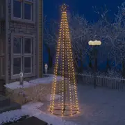 Christmas Cone Tree 400 Warm White LEDs Decoration 100x360 cm vidaXL