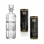 NEW RCR COMBO 3 PIECE STACKABLE DECANTER & TUMBLER SET Whisky Gin Brandy