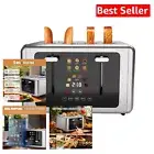 Elegant 4 Slice Toaster with Touch Screen & Crumb Tray - Perfect for Families
