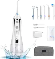 Austral Tradelink Cordless Water Flosser – Portable Oral Irrigator with Adjustable Water Pressure, Rechargeable Battery, and 360-Degree Nozzle for Effective Dental Cleaning