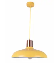 Pastel Scandinavian Dome Shape Pendant Light Matt Yellow
