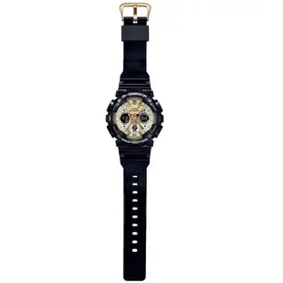 CASIO G-SHOCK 立體黑金 閃耀雙顯腕錶 GMA-S120GB-1A