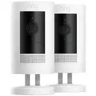 2 x Ring Stick Up Cam Battery with Mounts HD Security Camera Works with Alexa