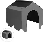Zooba 42” Durable Dog House Cover - Waterproof & UV-Resistant 600D Oxford Fabric Canopy for Outdoor Kennels - Cover Only, Fits 36"x30"x44" Houses - Protective Large Breed Shelter Top - Cool Grey