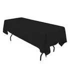 Rectangle Tablecloth - 60 x 126 Inch Table Cloth 60 x 126 inch Rectangle Black