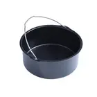 6 In 1 Air Fryer Accessories Set Including Non-stick Cake Barrel Pizza Pan Metal