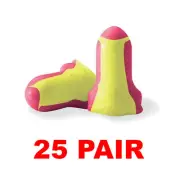 Howard Leight LL-1 Laser Lite Uncorded Earplugs, Individually Wrapped, 25 PAIRS