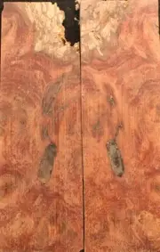 Bookmatched Spalted Ironwood Burl Knife Scales, Pistol Grips(691)