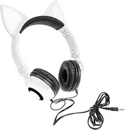 MERRYHAPY Luminous Cat Ear Headphones for Kids Wireless Headset Led Lights Fashionable Design for Girls Boys