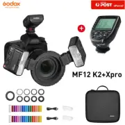 Godox Macro Flash MF12-K2 Kit 2.4G TTL Speedlite + XPro-C/N/S/F/O Trigger