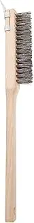 Pizza Oven Cleaning Brush - Wooden Handle Scraper, Pizza Stone Cleaning Brush | Brass Bristles Long Handle Scraper Brush Tool, Heat-Resistant Kitchen Cleaning Brush for Pizza Oven Maintenance