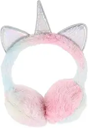 [WOFASHPURET] Comfortable Winter Earmuffs for Boys and Girls Plush Unicorn Horn Ear Muffs Blue Design for Outdoor Activities