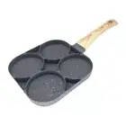 4 Cup Pancake Pan Non-stick Griddle Pancake Maker for Kids Breakfast(Black)