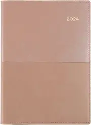 Collins Vanessa 2024 Diary - Week to View, Size A4, Rose Gold
