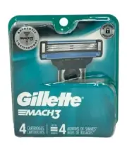 Gillette Mach 3, 4 Catridges, 4 Months Of Shaves, New, Sealed