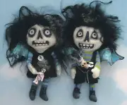 Cloth Folk Art Doll Pattern "The Kids Ornaments" By Susan Barmore
