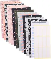 DOITOOL 1 Set Marble Pattern with Budget Sheets Cash Envelopes Spending Forms Stickers Material for Practical