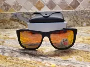 Ray-Ban New Justin RB4165 Red Mirror Lens Polarized Sunglasses 622/6Q 54-16
