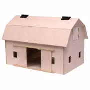 AmishToyBox.com Large Wooden Hip-Roof Barn Toy with Hay Loft