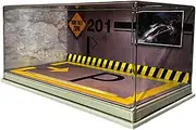 1/24 Vehicle Model Display Case Diecast Wheels Display Case Display Stand Tabletop Decor with LED for Gifts Collectors , Milky